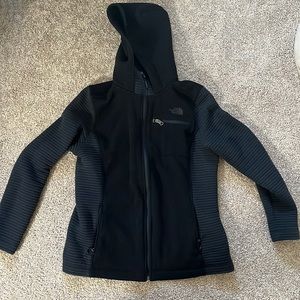 North face black jacket with hood